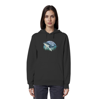 Retro Unterwasser Buckelwal - Organic Hoodie