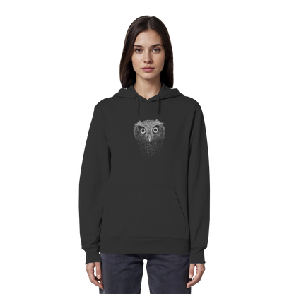 Eule Kritzelkunst Illustration - Organic Hoodie
