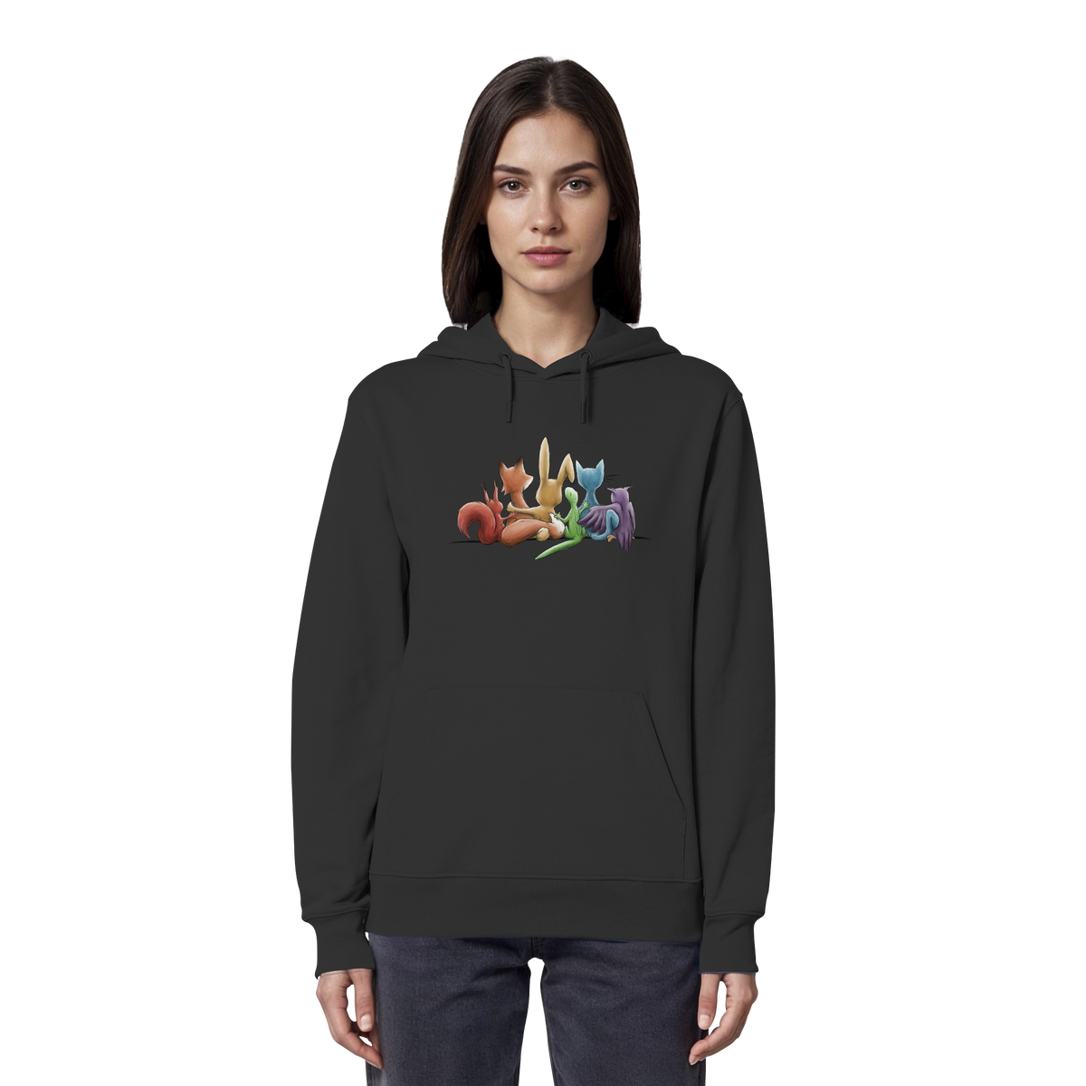 Regenbogen Tiere für Freundschaft, Toleranz und Vielfalt - Organic Hoodie