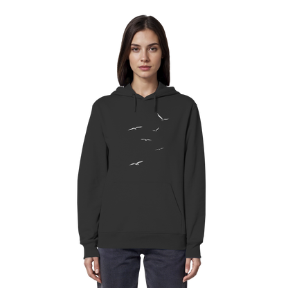 Vogelschwarm – Traum vom Fliegen - Organic Hoodie