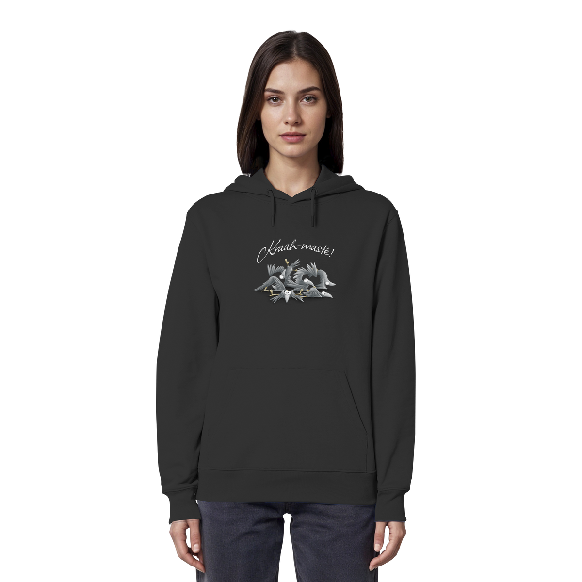 Kraah-masté! Yoga Raben Krähen - Organic Hoodie