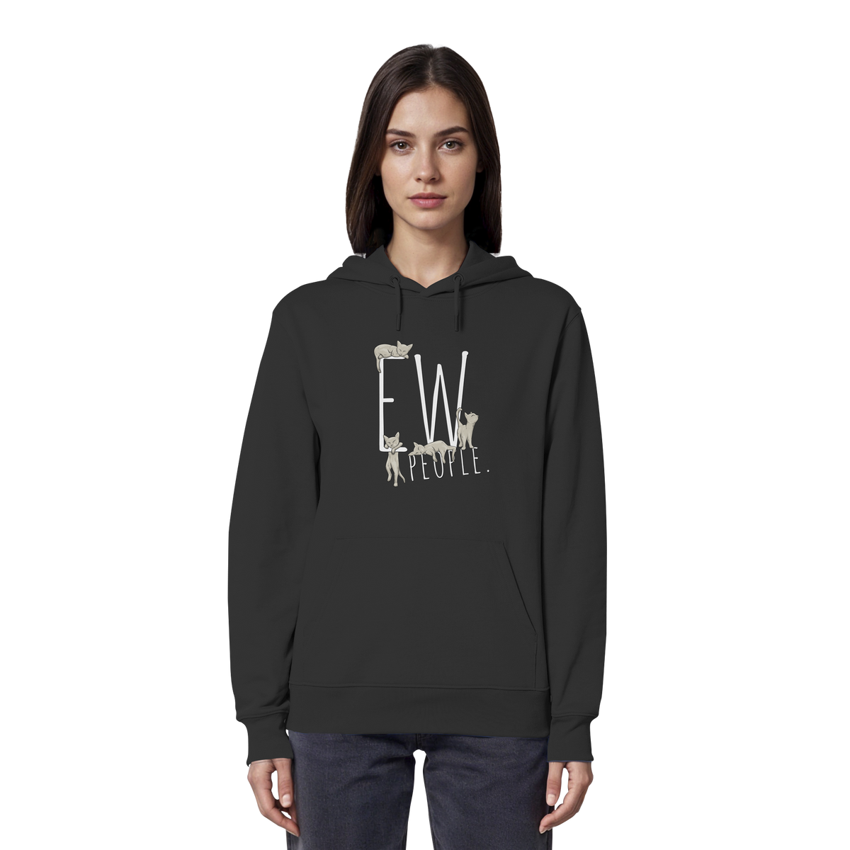 Ew, People. Sarkastische Katzen - Organic Hoodie