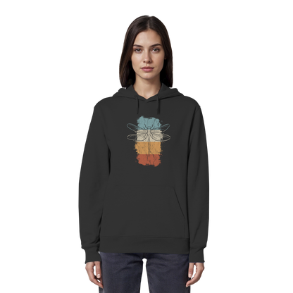 Retro Kunst Libelle | Vintage Dragonfly - Organic Hoodie