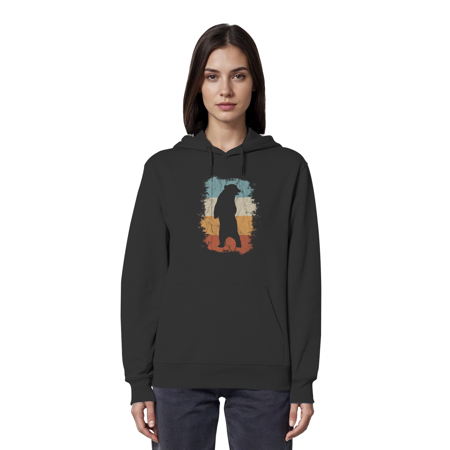 Retro Bären-Silhouette - Organic Hoodie