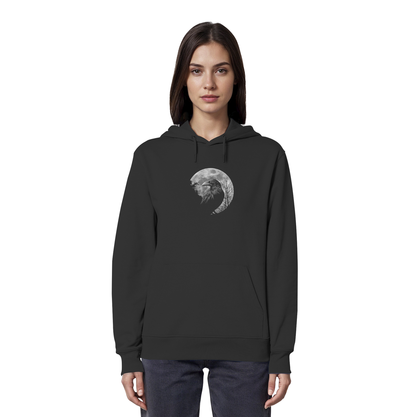 Vollmond-Rabe - Organic Hoodie
