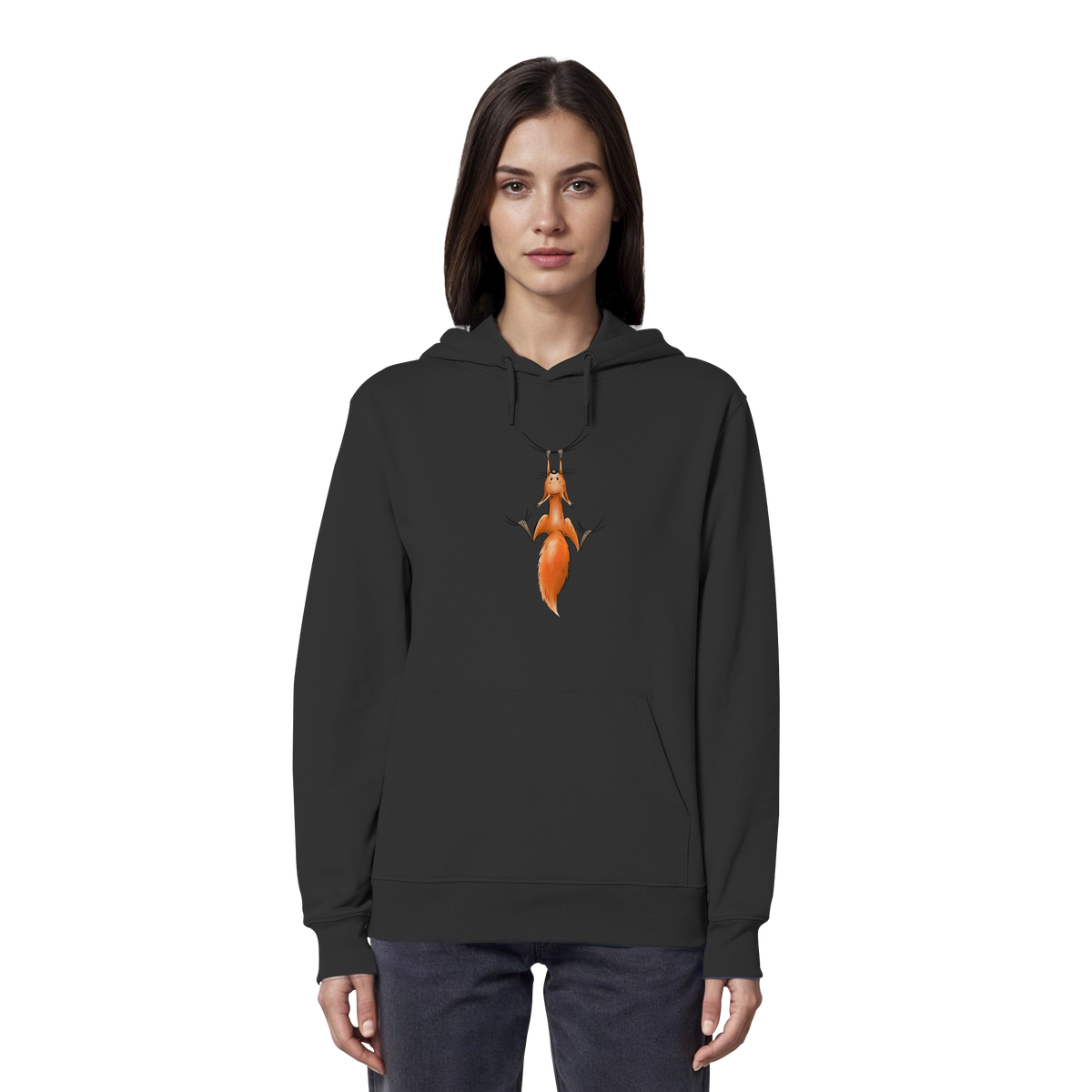 Rotes Eichhörnchen hängt ab - Organic Hoodie