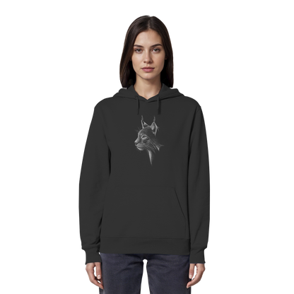 Luchs Kritzelkunst Wildkatze Illustration - Organic Hoodie