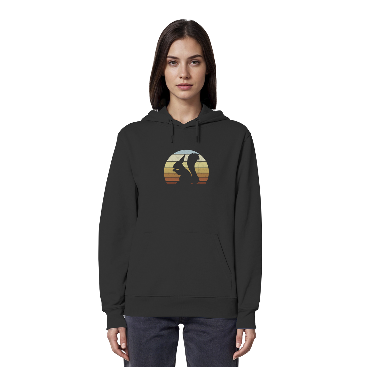 Retro Eichhörnchen Silhouette - Organic Hoodie