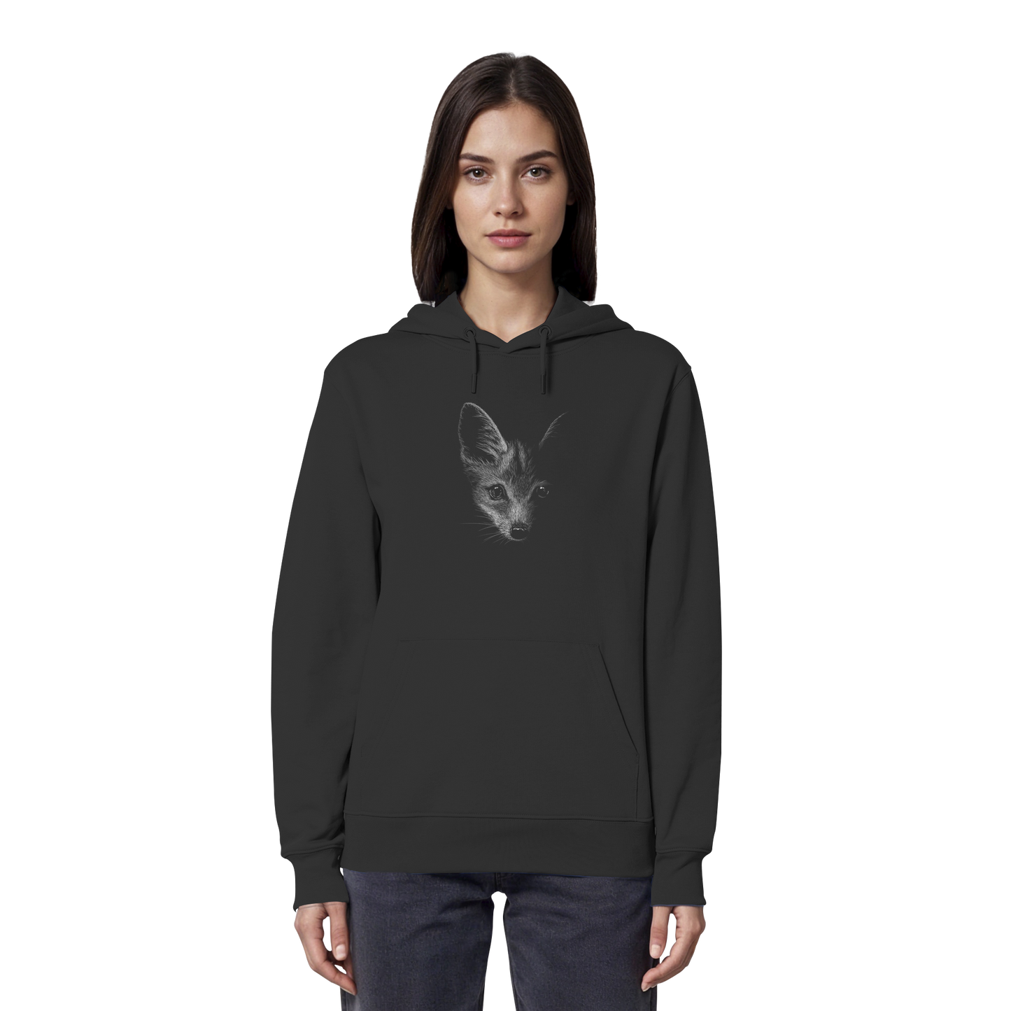 Fuchs Kritzelkunst Illustration - Organic Hoodie