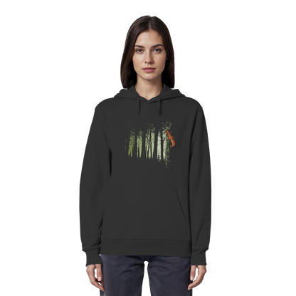 Eichhörnchen im Zwielicht-Wald - Organic Hoodie