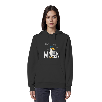 Moin Moin Lässige Hipster Möwe  - Organic Hoodie