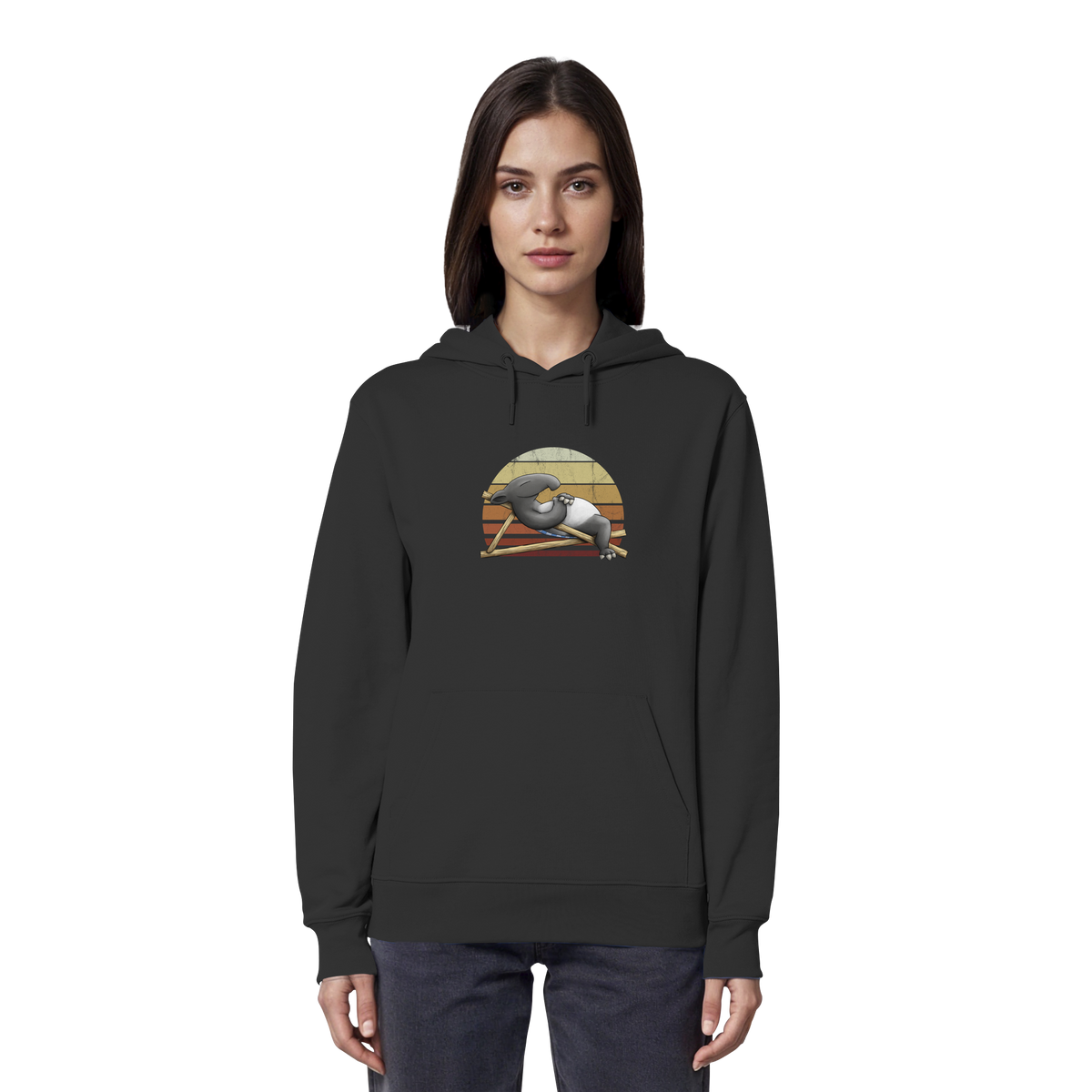 Lässiger Retro Sundown Tapir - Organic Hoodie