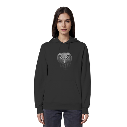 Eule Kritzelkunst Illustration - Organic Hoodie