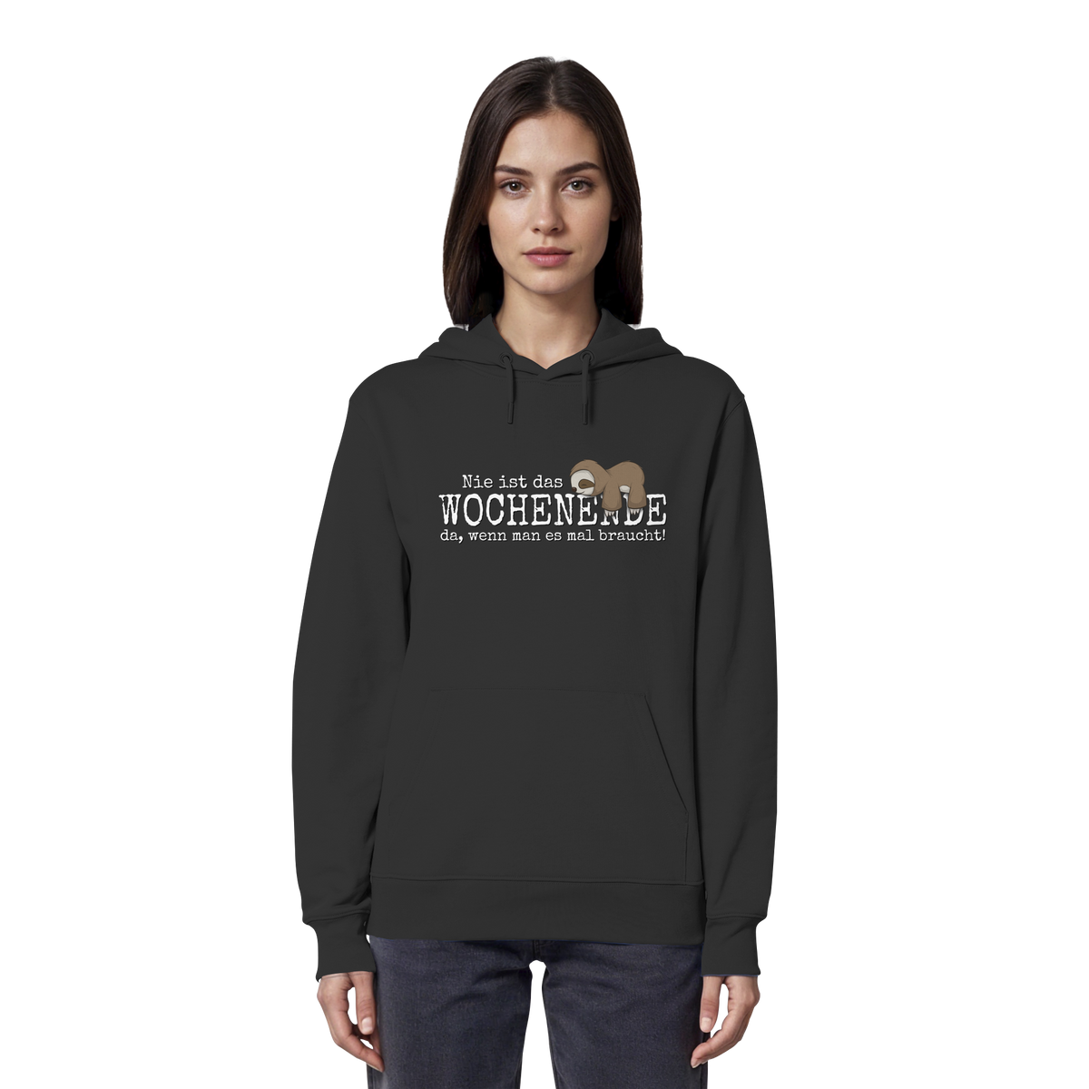 Kawaii Faultier Wochenende - Organic Hoodie
