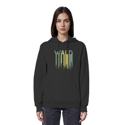 Wald Retro Forst Schriftzug - Organic Hoodie