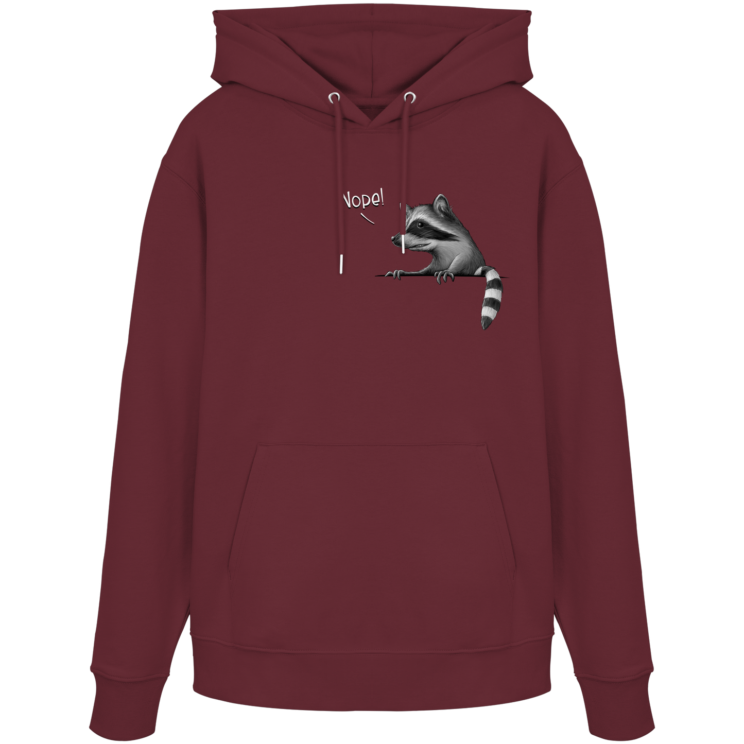 Nope! Frecher verwegener Waschbär - Organic Hoodie
