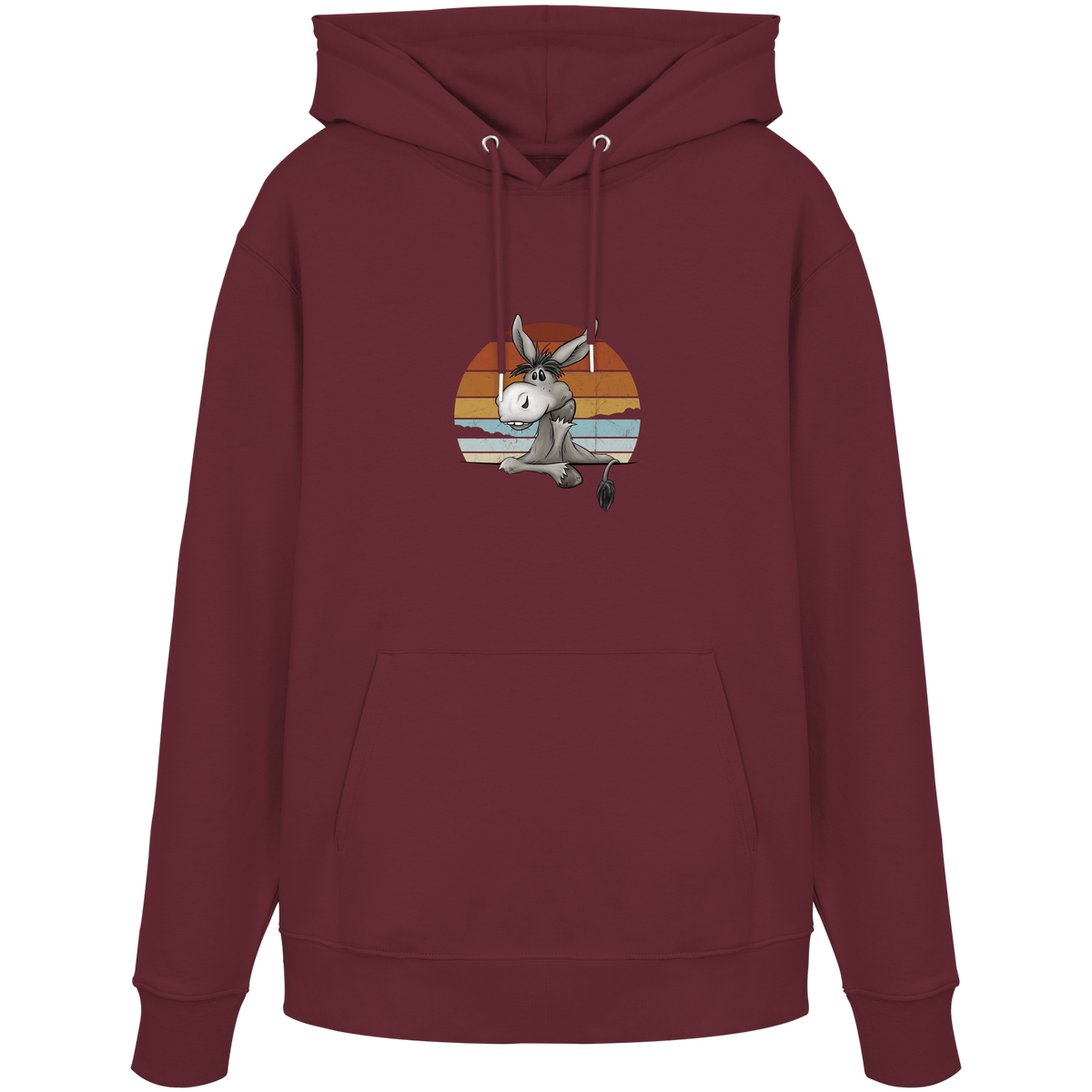 Lässiges Maultier Retro Esel - Organic Hoodie