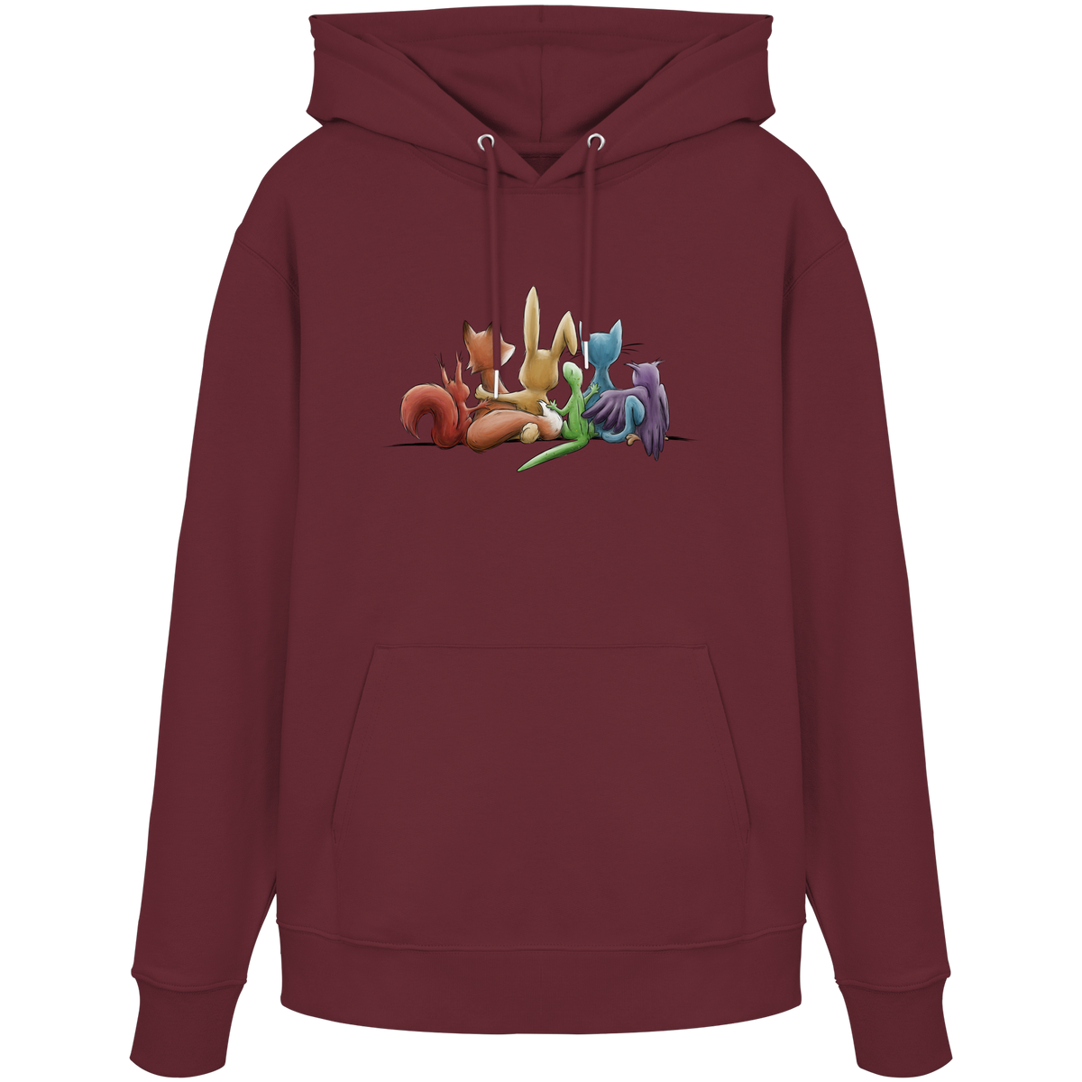 Regenbogen Tiere für Freundschaft, Toleranz und Vielfalt - Organic Hoodie