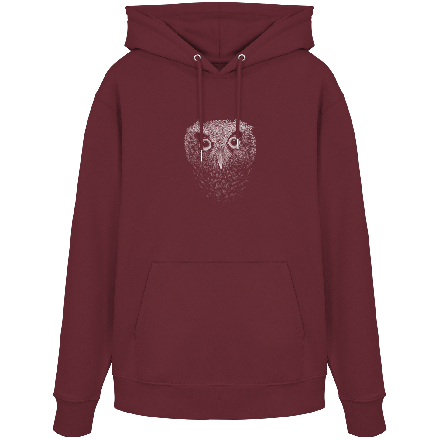 Eule Kritzelkunst Illustration - Organic Hoodie