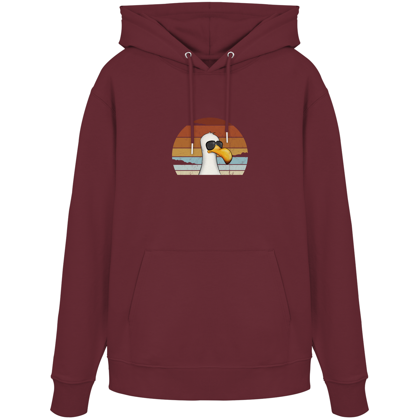 Cool lässige Retro Möwe - Organic Hoodie