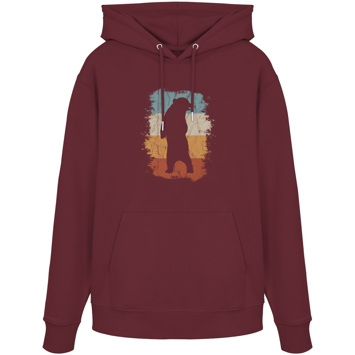 Retro Bären-Silhouette - Organic Hoodie