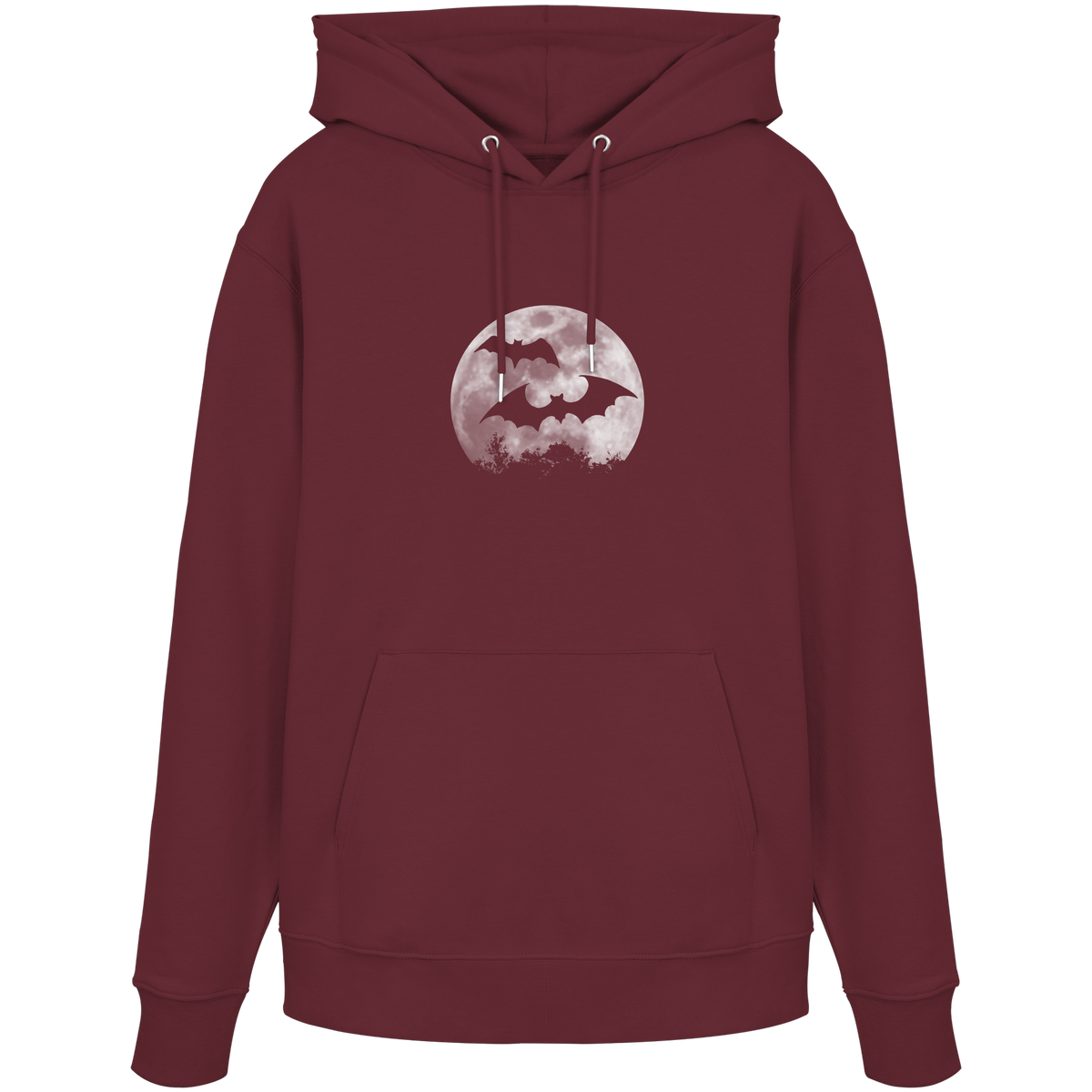 Fledermaus Silhouetten bei Vollmond - Organic Hoodie