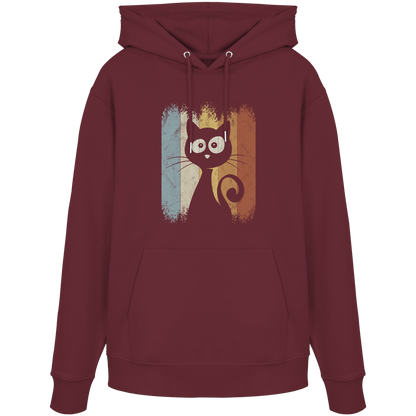 Retro Katze Silhouette - Organic Hoodie