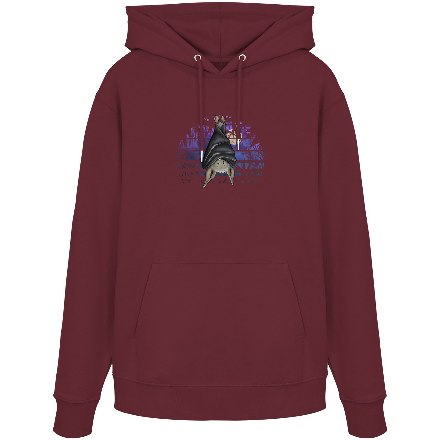 Fledermaus in blauer Nacht - Organic Hoodie