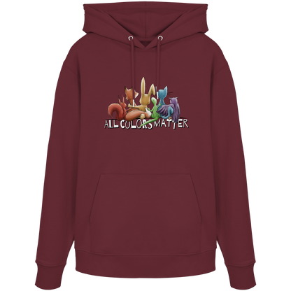 All Colors Matter! Regenbogen Tiere für Vielfalt - Organic Hoodie