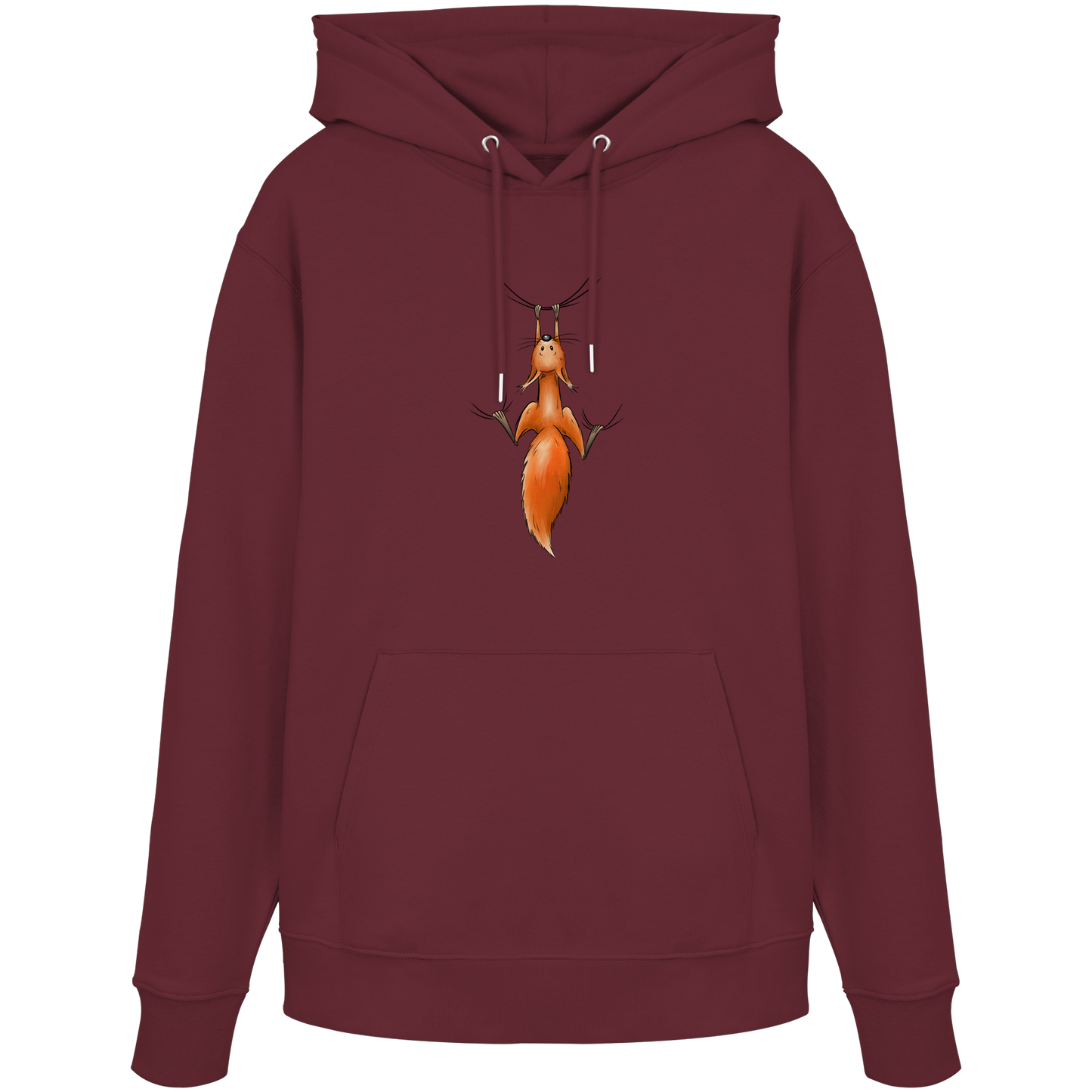 Rotes Eichhörnchen hängt ab - Organic Hoodie