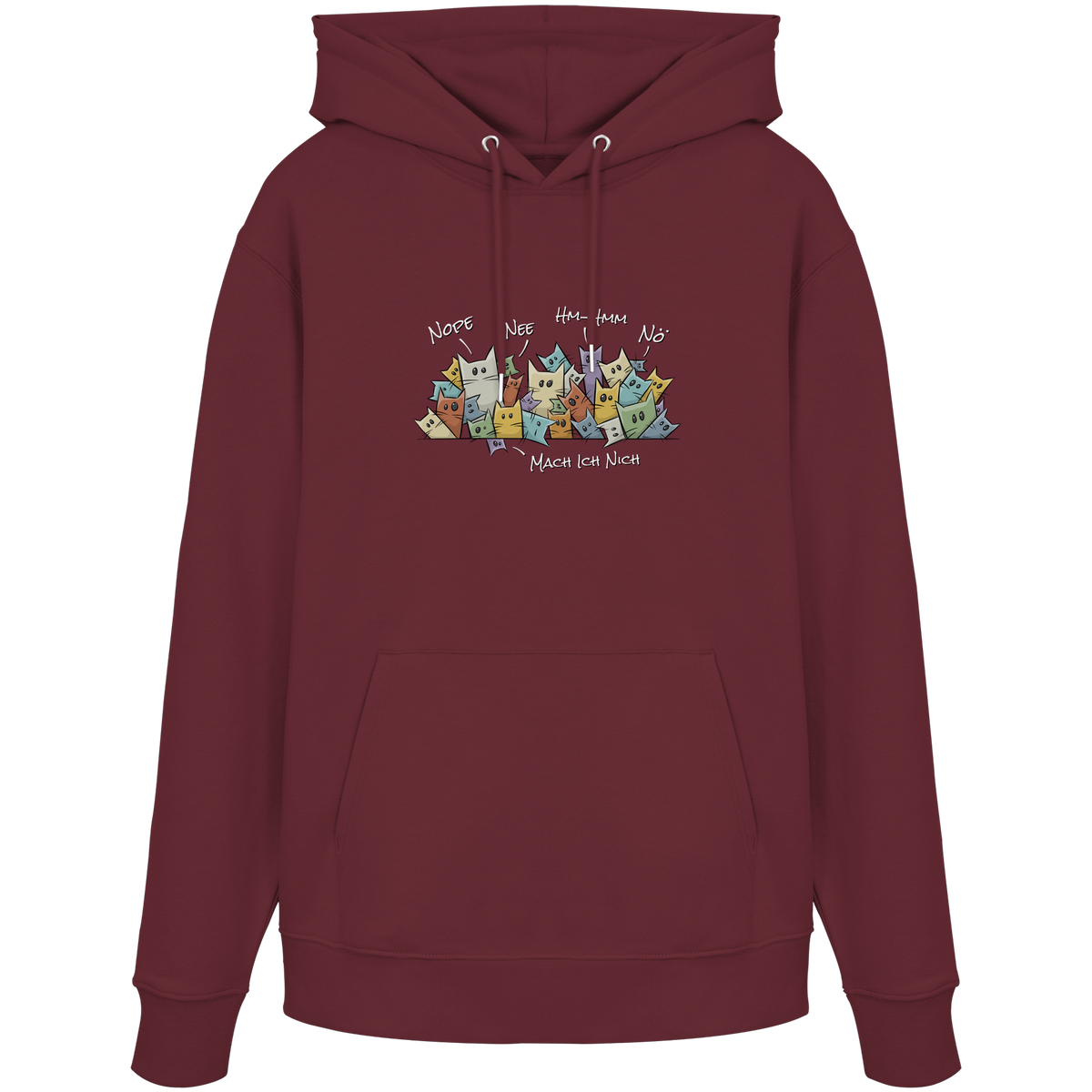 Nope, Nee, Nö Katzen - Organic Hoodie