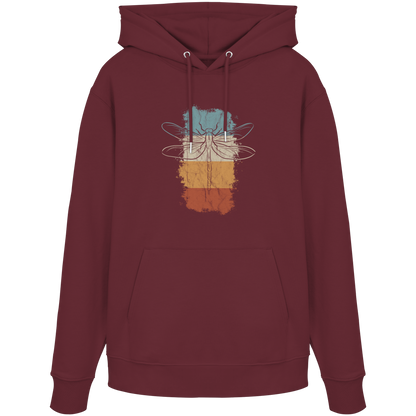 Retro Kunst Libelle | Vintage Dragonfly - Organic Hoodie