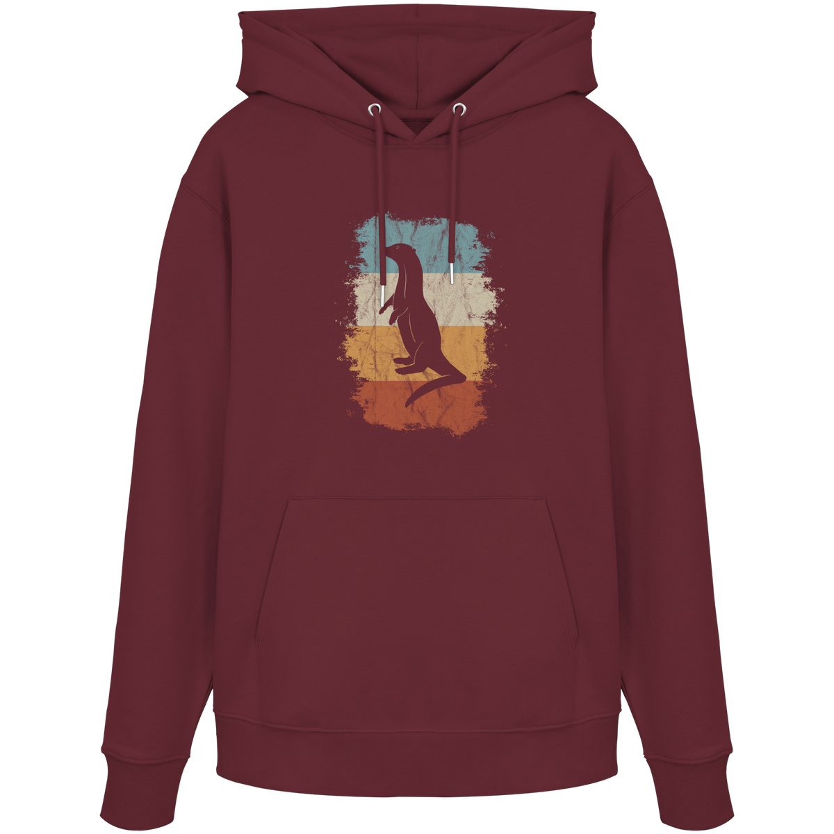 Retro Otter Fischotter Silhouette - Organic Hoodie