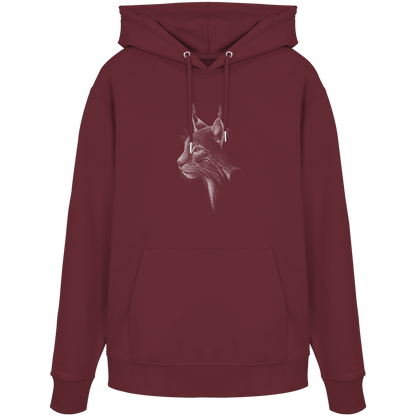 Luchs Kritzelkunst Wildkatze Illustration - Organic Hoodie