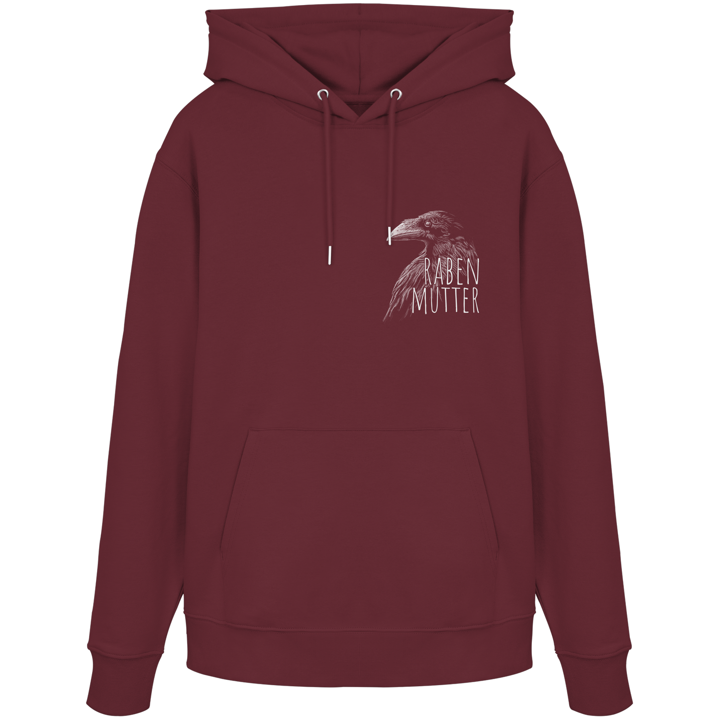 Rabenmutter schwarze Krähe Rabe - Organic Hoodie