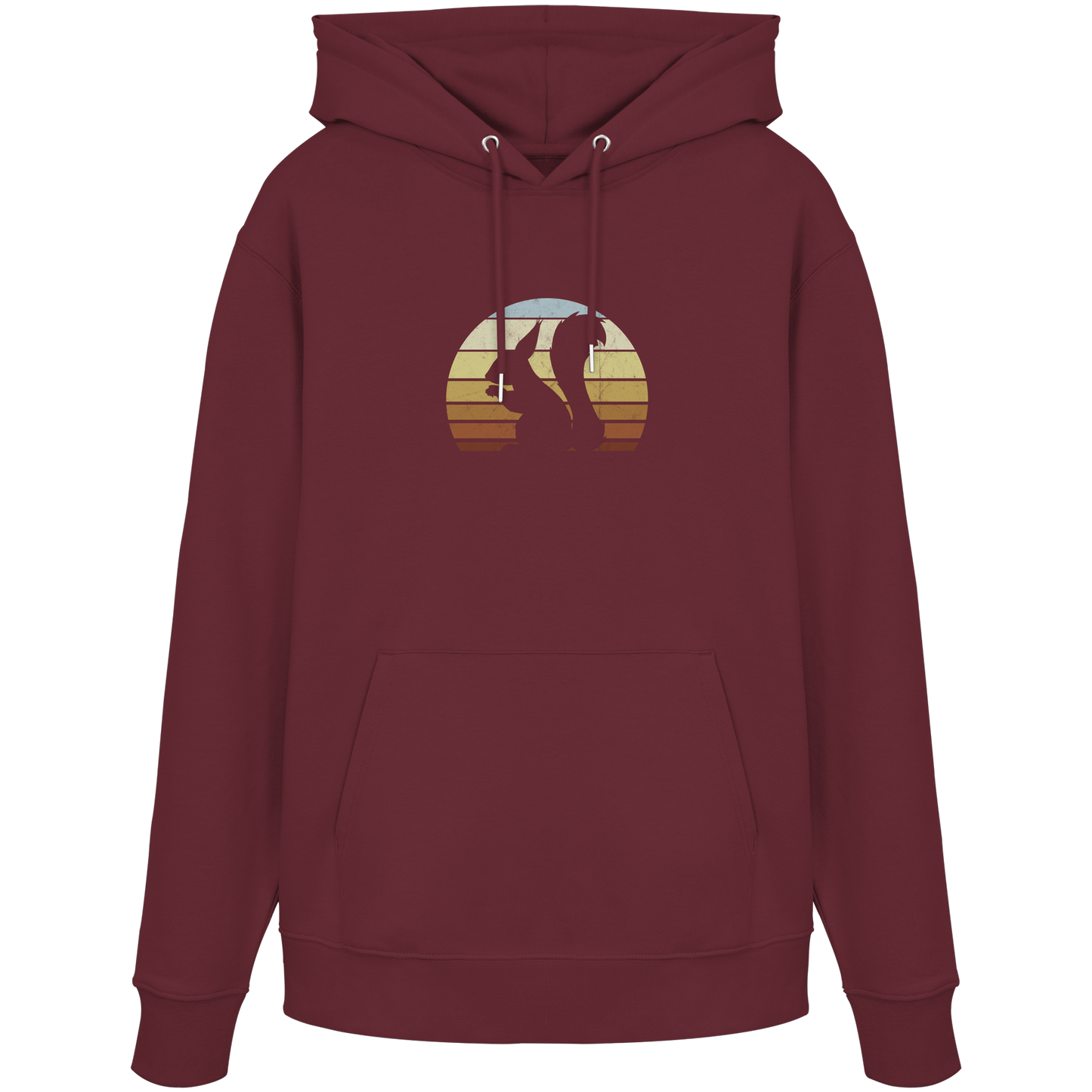 Retro Eichhörnchen Silhouette - Organic Hoodie