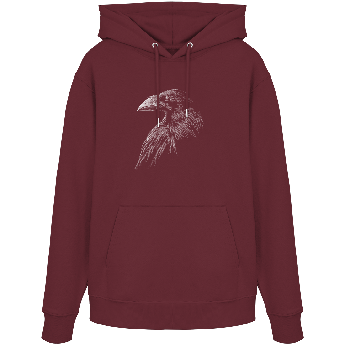Kritzelkunst Rabe Krähe - Organic Hoodie