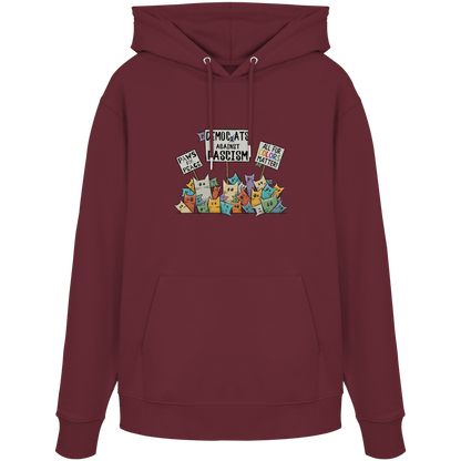 Demo-Katzen gegen Faschismus und für Vielfalt - Organic Hoodie