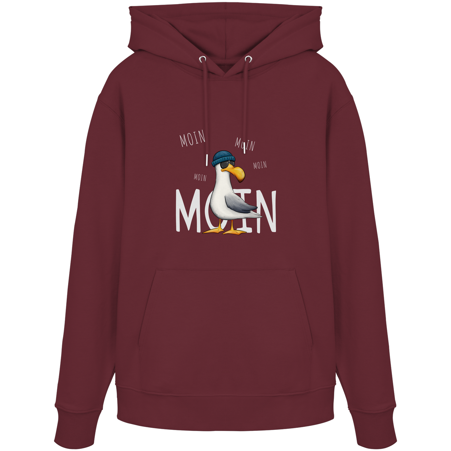 Moin Moin Lässige Hipster Möwe  - Organic Hoodie