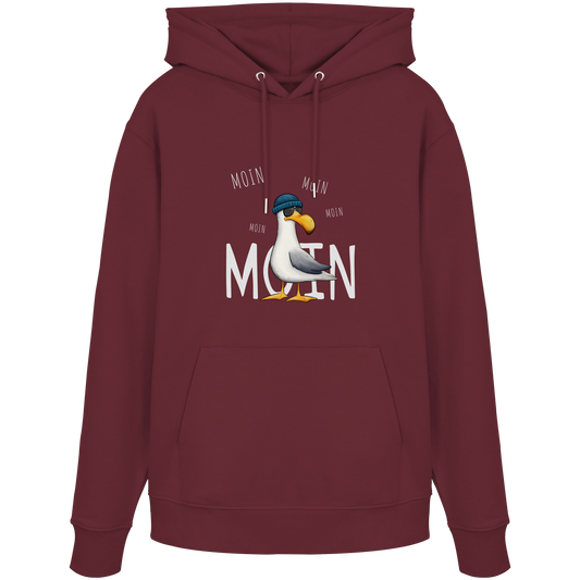 Moin Moin Lässige Hipster Möwe  - Organic Hoodie