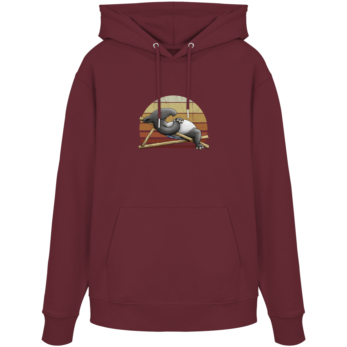 Lässiger Retro Sundown Tapir - Organic Hoodie