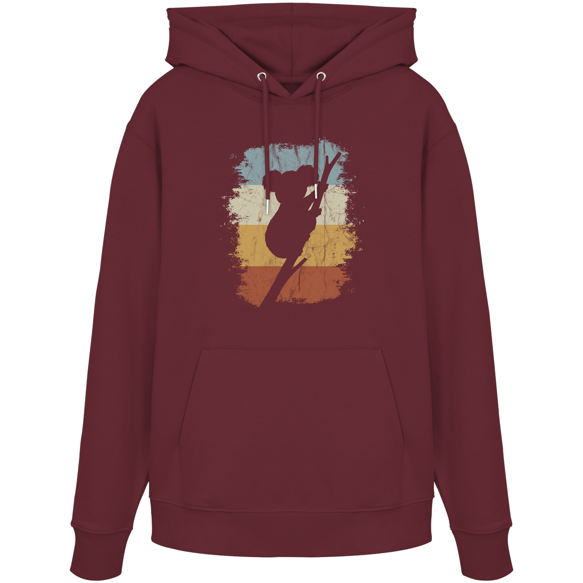 Retro kletternder Koala-Bär - Organic Hoodie