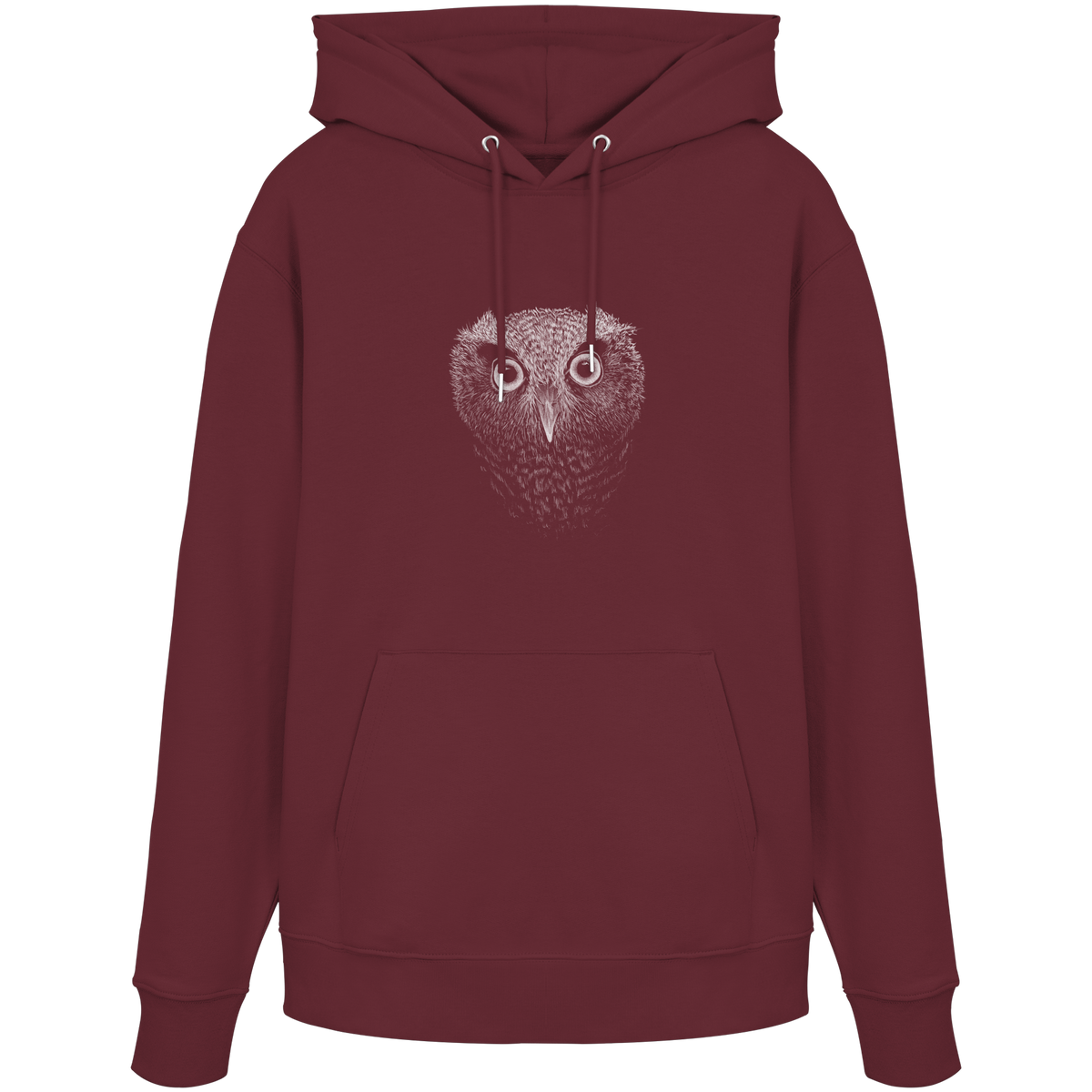 Eule Kritzelkunst Illustration - Organic Hoodie