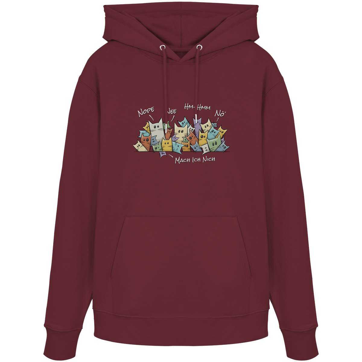 Nope, Nee, Nö Katzen - Organic Hoodie