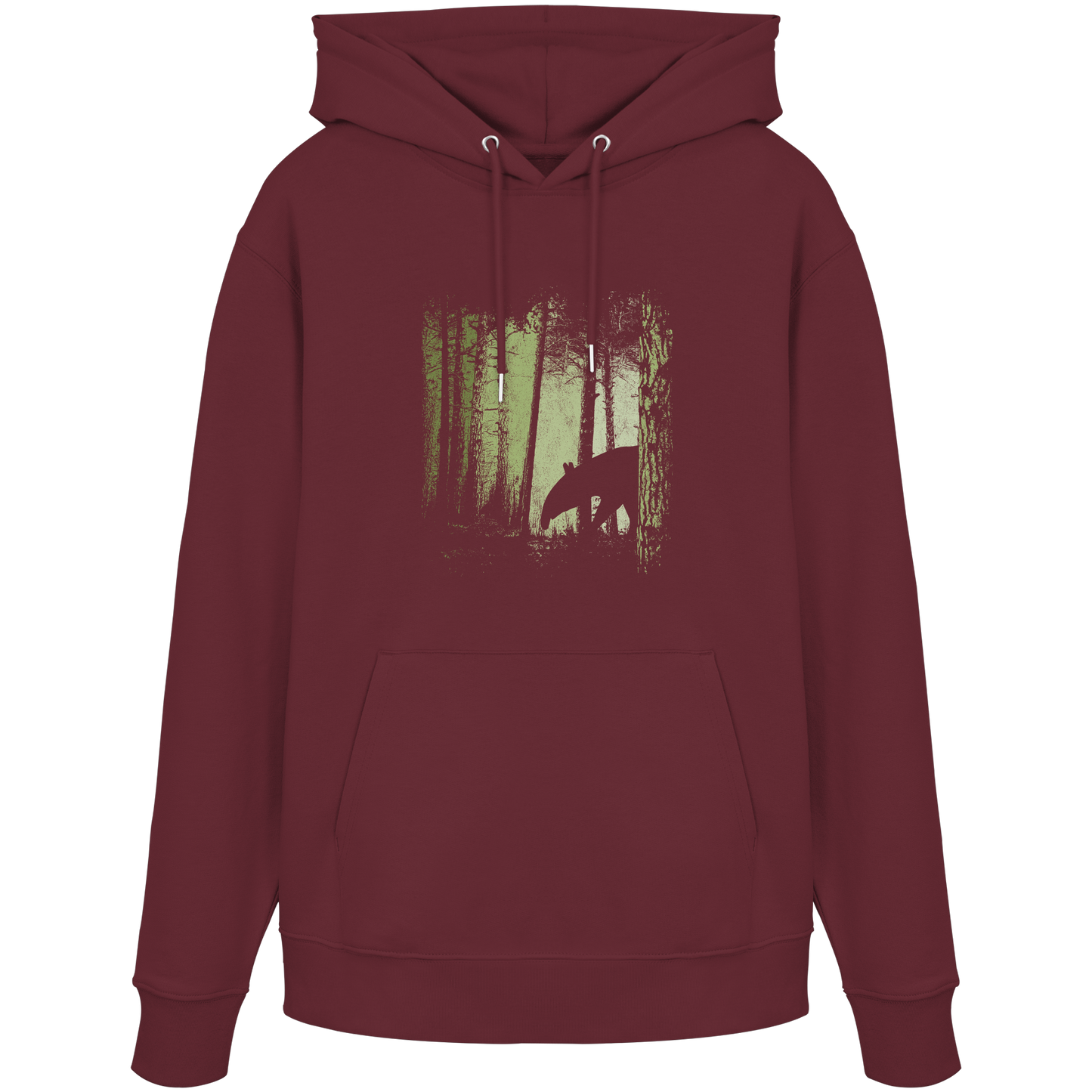 Lässiger Tapir im Zwielicht Wald - Organic Hoodie