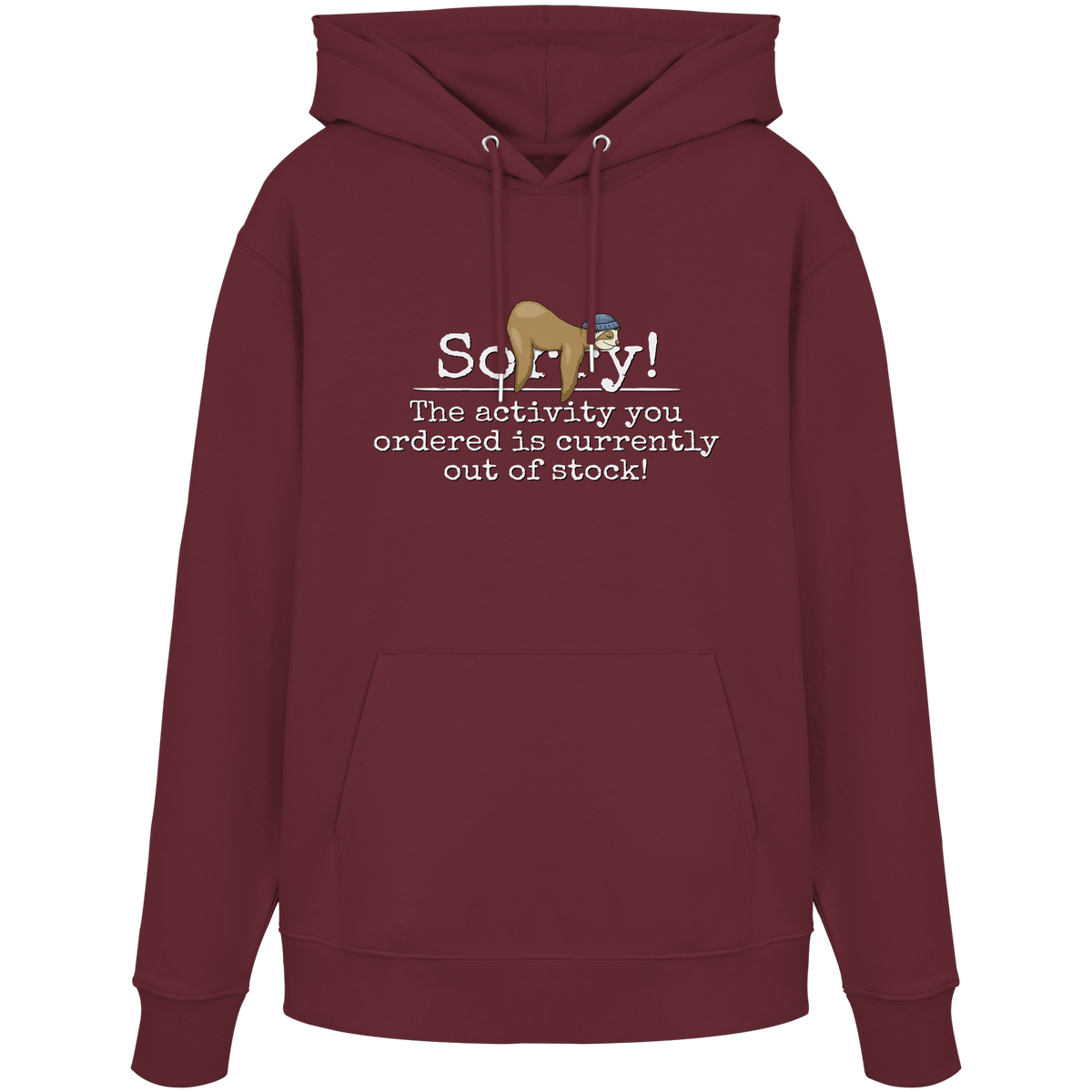 No-Activity Faultier - Organic Hoodie