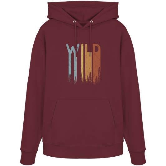 Wild Retro Schriftzug - Organic Hoodie