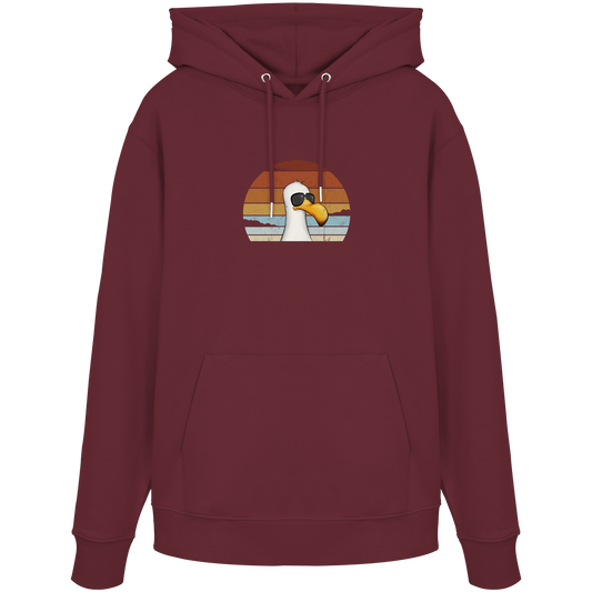 Cool lässige Retro Möwe - Organic Hoodie