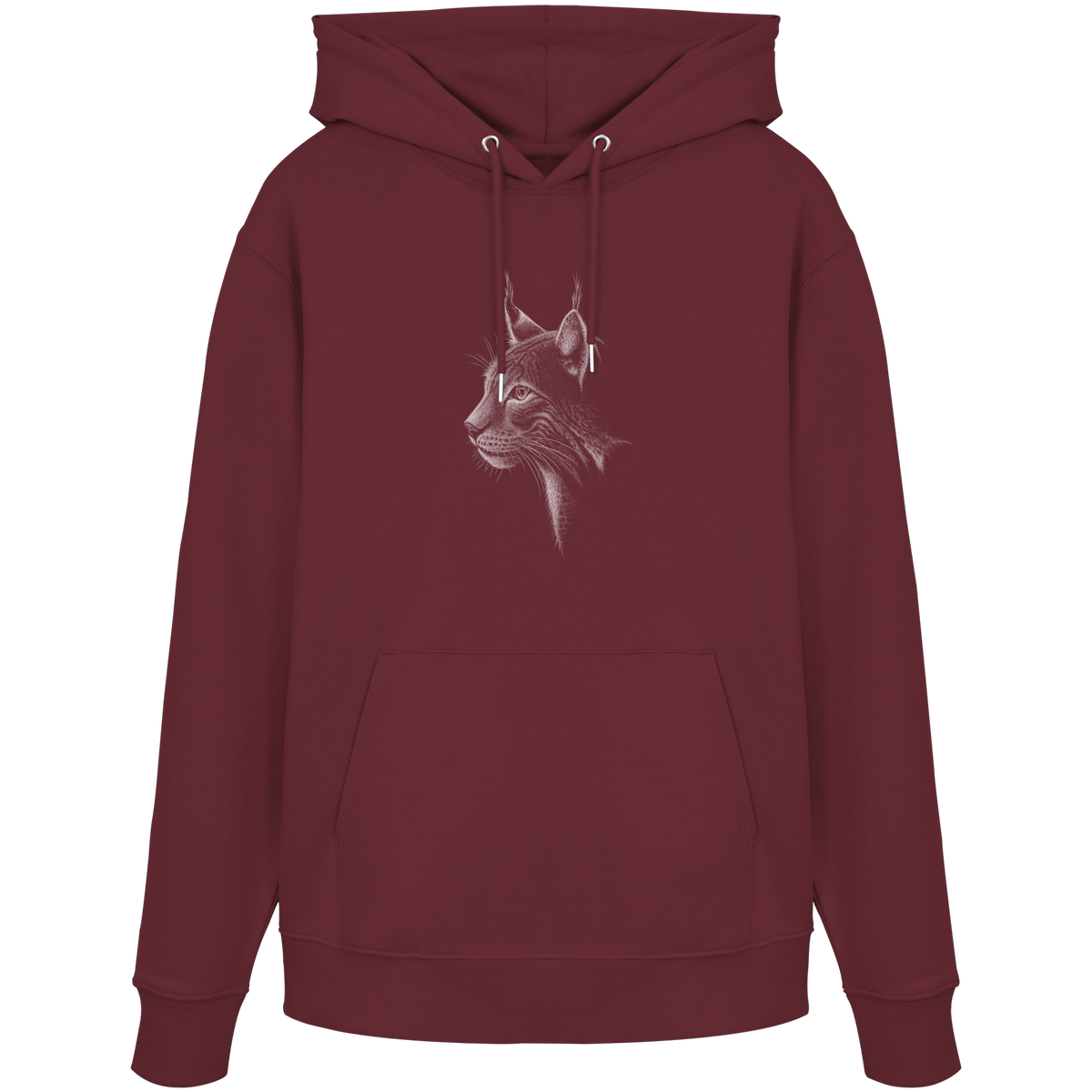 Luchs Kritzelkunst Wildkatze Illustration - Organic Hoodie