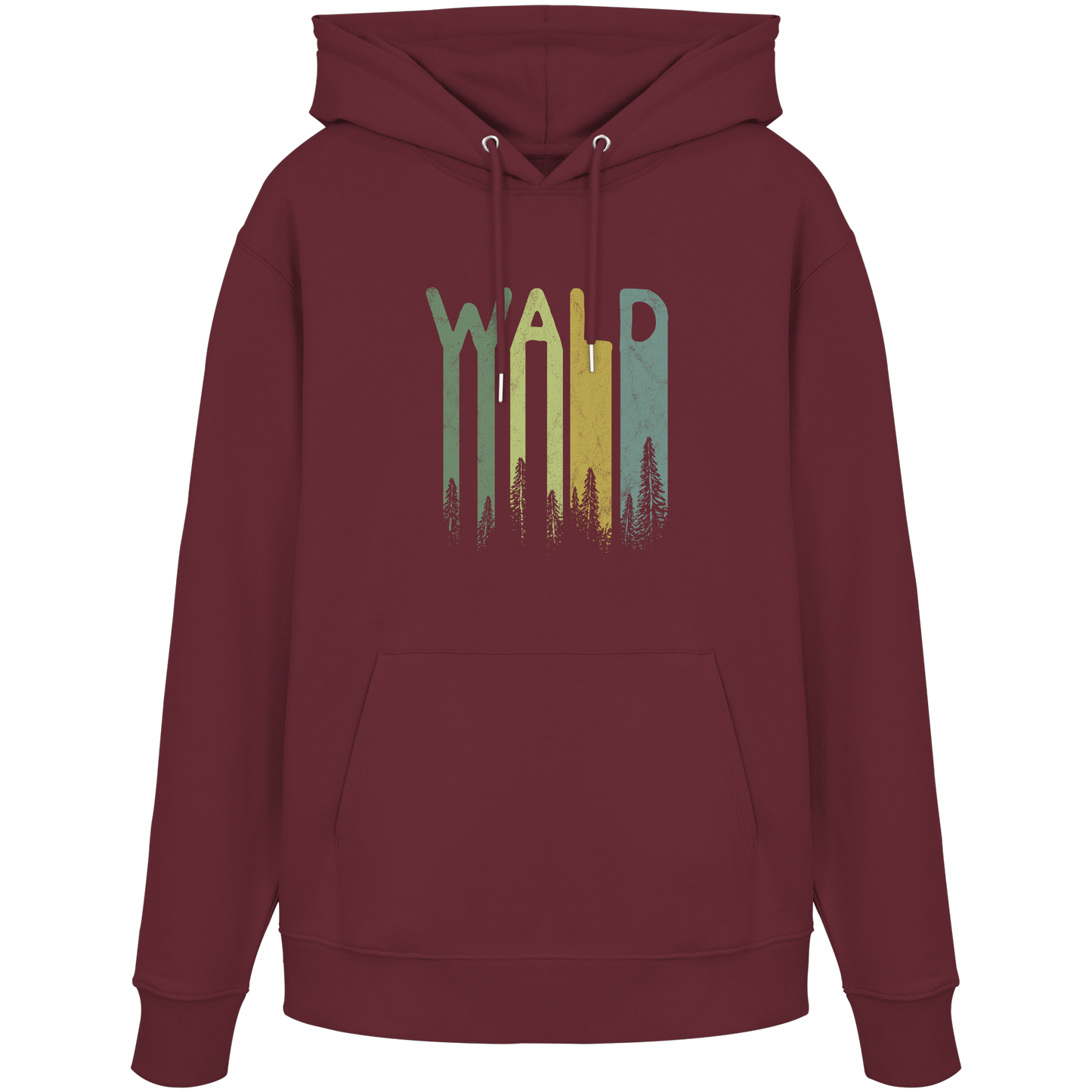 Wald Retro Forst Schriftzug - Organic Hoodie